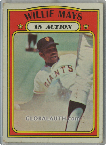 1972 Topps #50: Willie Mays &mdash; In Action