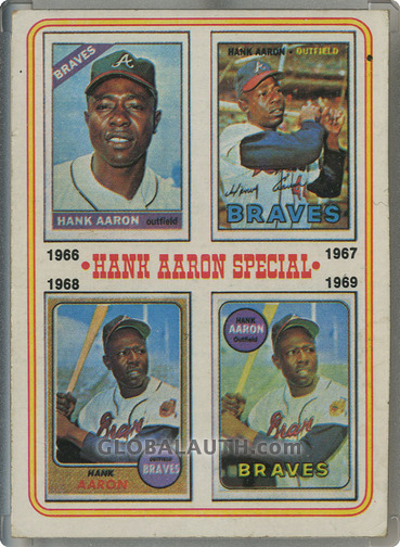 1974 Topps #5: Aaron 1966-69