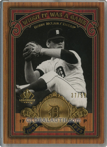 2006 SP Legendary Cuts When It Was A Game Gold WS-DY: Denny Mclain