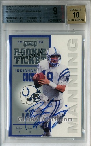 1998 Playoff Contenders Ticket #87: Peyton Manning